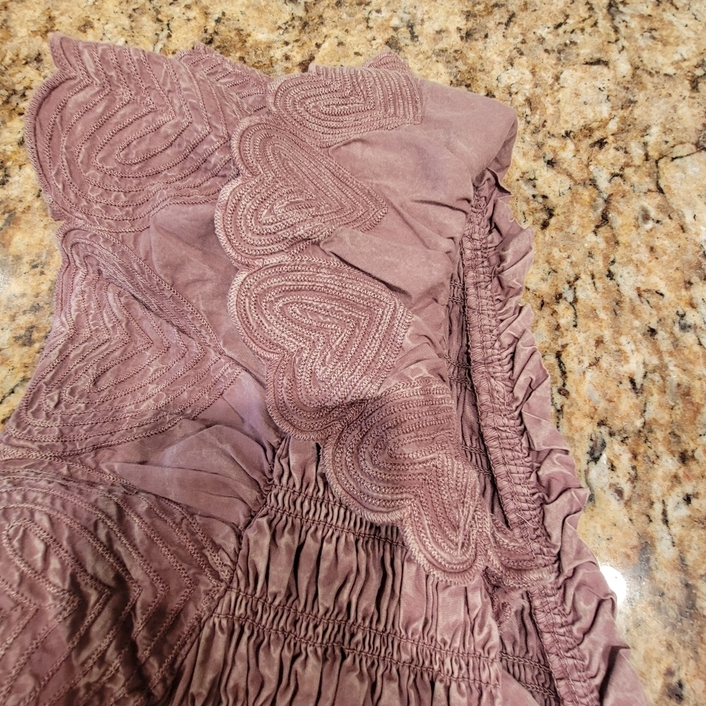 Sea New York Heidi Flutter Sleeve Tiered Dress‎ Midi Open Back Rose Women's 10 - Picture 15 of 15